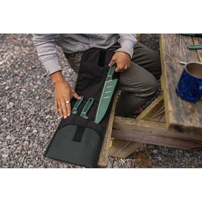 Gerber Gear ComplEAT Bıçak Seti - Kamp Kesme Bıçak Seti - Soyma Bıçağı, Tırtıklı Çok Amaçlı Bıçak ve Şef Bıçağı - Yeşil