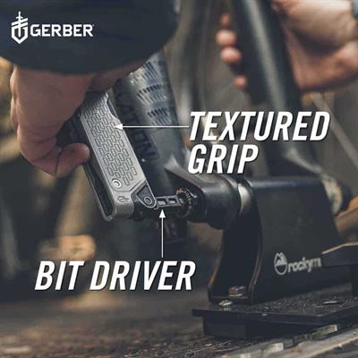 Gerber Gear Lockdown 10-in -1 Çok Amaçlı Çakı - Survival Kazıma Çubuğu - Gümüş