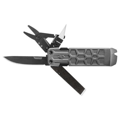 Gerber Gear Lockdown 10-in -1 Çok Amaçlı Çakı - Survival Kazıma Çubuğu - Gri