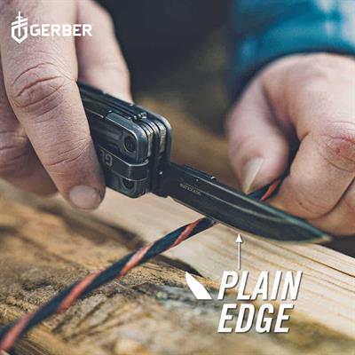 Gerber Gear Lockdown 10-in -1 Çok Amaçlı Çakı - Survival Kazıma Çubuğu - Gri