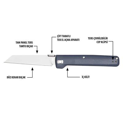 Gerber Gear Pledge Cep Çakısı – Cep Klipsli Katlanır Bıçak – Mavi