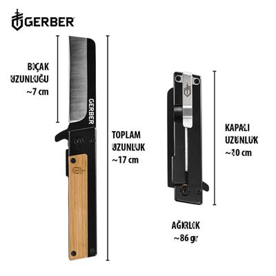 Gerber Gear Quadrant Klipsli Katlanır Cep Çakısı –  Düz Kenarlı Flipper Çakı - Bambu