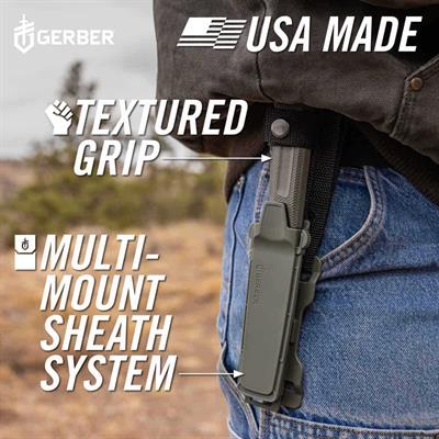 Gerber Gear StrongArm - Sabit Bıçaklı Kamp ve Av Bıçağı - Yeşil