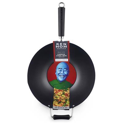 ​Ken Hom KH435001 Karbon Çelik 35cm Yapışmaz Wok Tava
