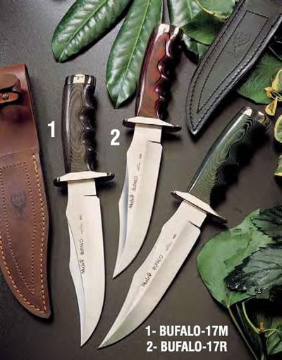 Muela Bufalo-17M Bufalo Serisi Mercan Ağacı-Gümüş Nikel Başlıklı Bıçak