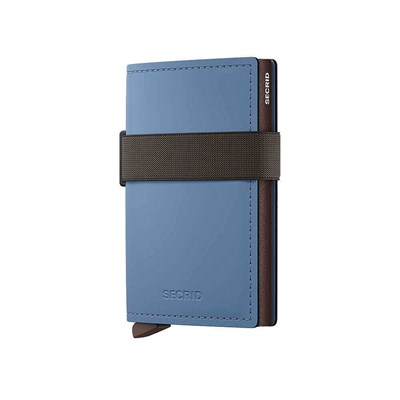 Secrid Bandwallet Matte powder Kartlık Cüzdan, Mavi-Kahve