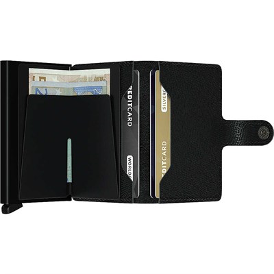 Secrid Miniwallet Crisple Cüzdan, Siyah