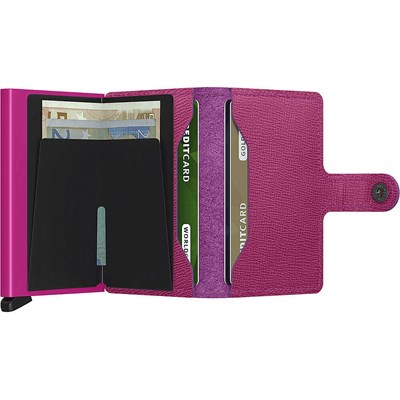 Secrid Miniwallet Crisple Kartlık Cüzdan, Fuşya