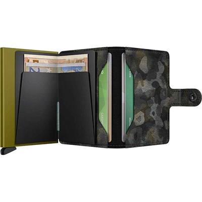 Secrid Miniwallet Jungle Kartlık Cüzdan, Siyah-Yeşil