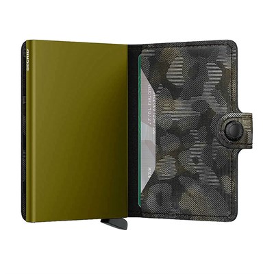 Secrid Miniwallet Jungle Kartlık Cüzdan, Siyah-Yeşil