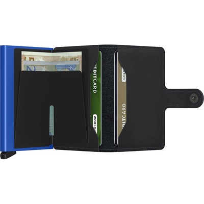 Secrid Miniwallet Matte Cüzdan, Siyah-Mavi