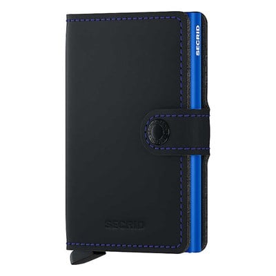 Secrid Miniwallet Matte Cüzdan, Siyah-Mavi