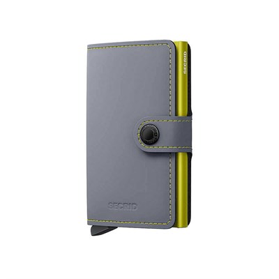 Secrid Miniwallet Matte Kartlık Cüzdan, Gri-Yeşil