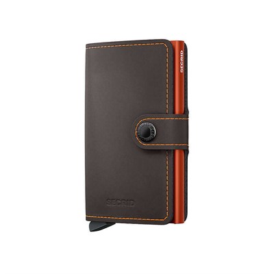Secrid Miniwallet Matte Kartlık Cüzdan, Kahve-Turuncu