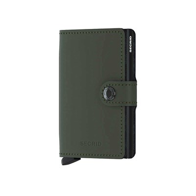 Secrid Miniwallet Matte Kartlık Cüzdan, Yeşil-Siyah