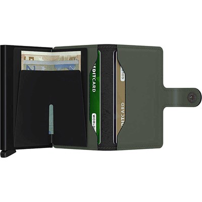 Secrid Miniwallet Matte Kartlık Cüzdan, Yeşil-Siyah