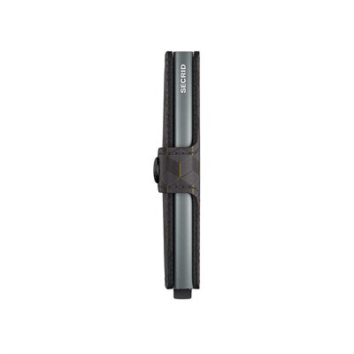 Secrid Miniwallet Optical Kartlık Cüzdan, Gri-Sarı