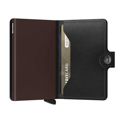 Secrid Miniwallet Original Kartlık Cüzdan, Siyah-Kahve