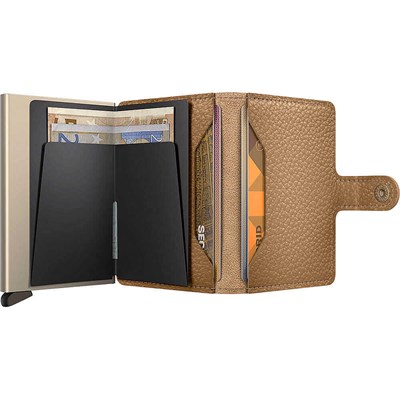 Secrid Miniwallet Pebble Kartlık Cüzdan, Açık Kahve