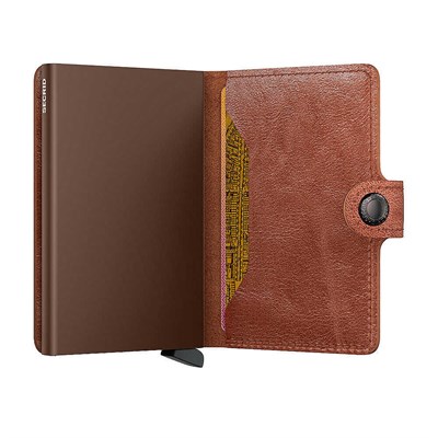 Secrid Miniwallet Vintage Kartlık Cüzdan, Kahve