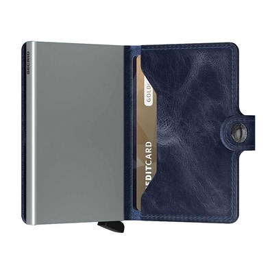 Secrid Miniwallet Vintage Kartlık Cüzdan, Mavi