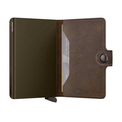 Secrid Miniwallet Vintage Kartlık Cüzdan, Koyu Kahve