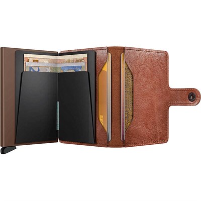 Secrid Miniwallet Vintage Kartlık Cüzdan, Kahve