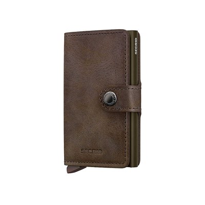 Secrid Miniwallet Vintage Kartlık Cüzdan, Koyu Kahve