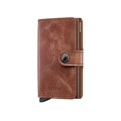 Secrid Miniwallet Vintage Kartlık Cüzdan, Kahve