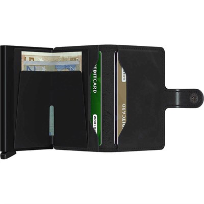 Secrid Miniwallet Vintage Kartlık Cüzdan, Siyah