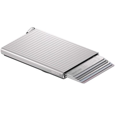 Secrid Premium Cardprotector+ fluted for Magsafe Kartlık, Gümüş