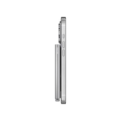 Secrid Premium Cardprotector+ fluted for Magsafe Kartlık, Gümüş