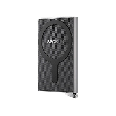 Secrid Premium Cardprotector+ fluted for Magsafe Kartlık, Gümüş