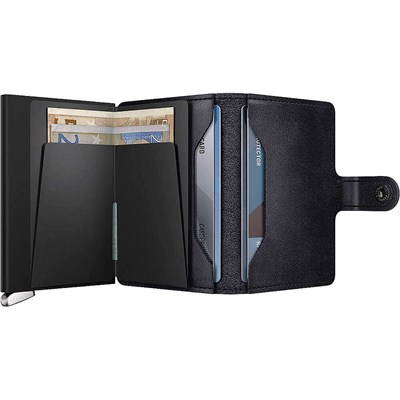 Secrid Premium Miniwallet+ Basco Kartlık Cüzdan, Siyah