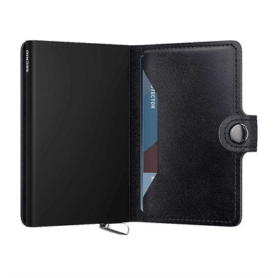 Secrid Premium Miniwallet+ Basco Kartlık Cüzdan, Siyah