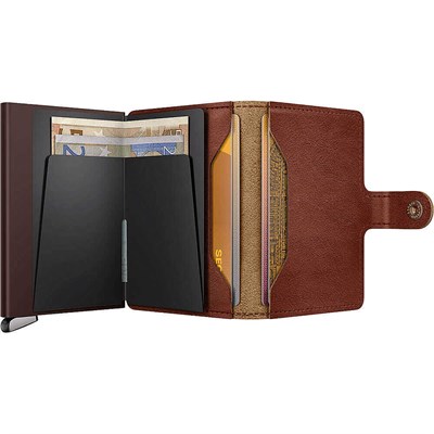 Secrid Premium Miniwallet+ Basco Kartlık Cüzdan, Kahve