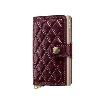Secrid Premium Miniwallet+ Emboss Diamond Kartlık Cüzdan, Bordo