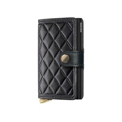 Secrid Premium Miniwallet+ Emboss Diamond Kartlık Cüzdan, Siyah
