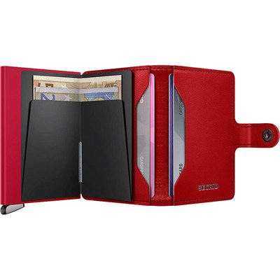 Secrid Premium Miniwallet+ Emboss Diamond Kartlık Cüzdan, Kırmızı