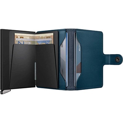 Secrid Premium Miniwallet+ Emboss Lines Kartlık Cüzdan, Pet.Mavi