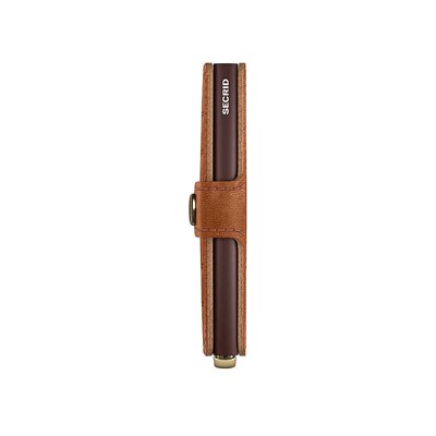 Secrid Premium Miniwallet+ Emboss Lines Kartlık Cüzdan, Kahve