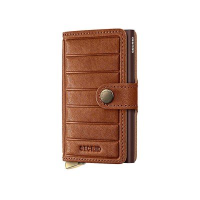 Secrid Premium Miniwallet+ Emboss Lines Kartlık Cüzdan, Kahve