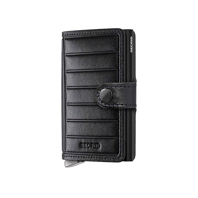 Secrid Premium Miniwallet+ Emboss Lines Kartlık Cüzdan, Siyah