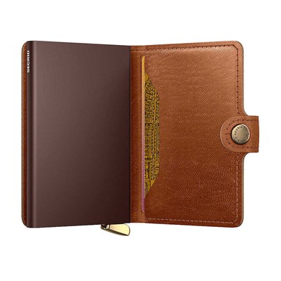Secrid Premium Miniwallet+ Emboss Lines Kartlık Cüzdan, Kahve