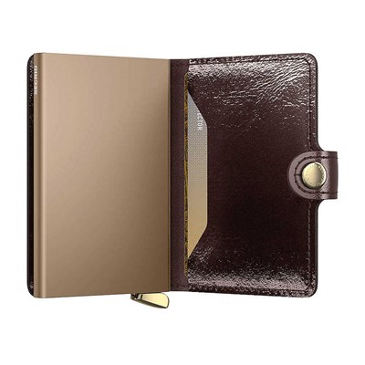 Secrid Premium Miniwallet+ Naplak Kartlık Cüzdan, Kahve