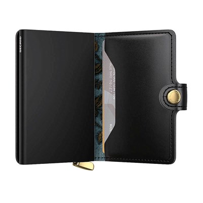 Secrid Premium Miniwallet+ Stitch Floral Kartlık Cüzdan, Siyah