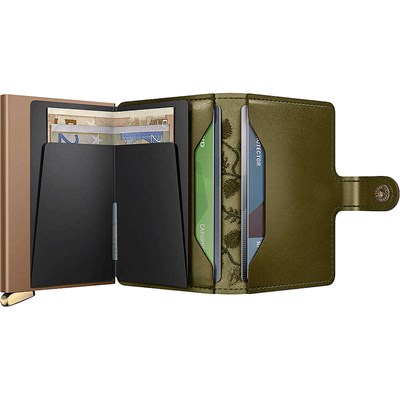 Secrid Premium Miniwallet+ Stitch Floral Kartlık Cüzdan, Yeşil