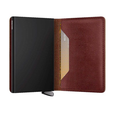 Secrid Premium Slimwallet+ Basco Kartlık Cüzdan, Kahve