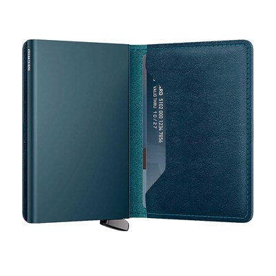 Secrid Premium Slimwallet+ Basco Kartlık Cüzdan, Pet.Mavi