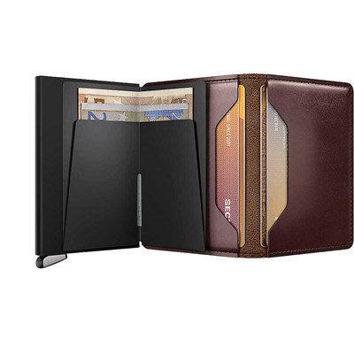 Secrid Premium Slimwallet+ Dusk Kartlık Cüzdan, Koyu Kahve